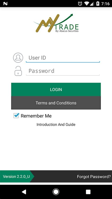 MyTrade Mobile Trading App .